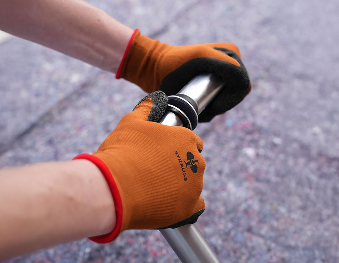 Coated: Latex knitted gloves Industrial