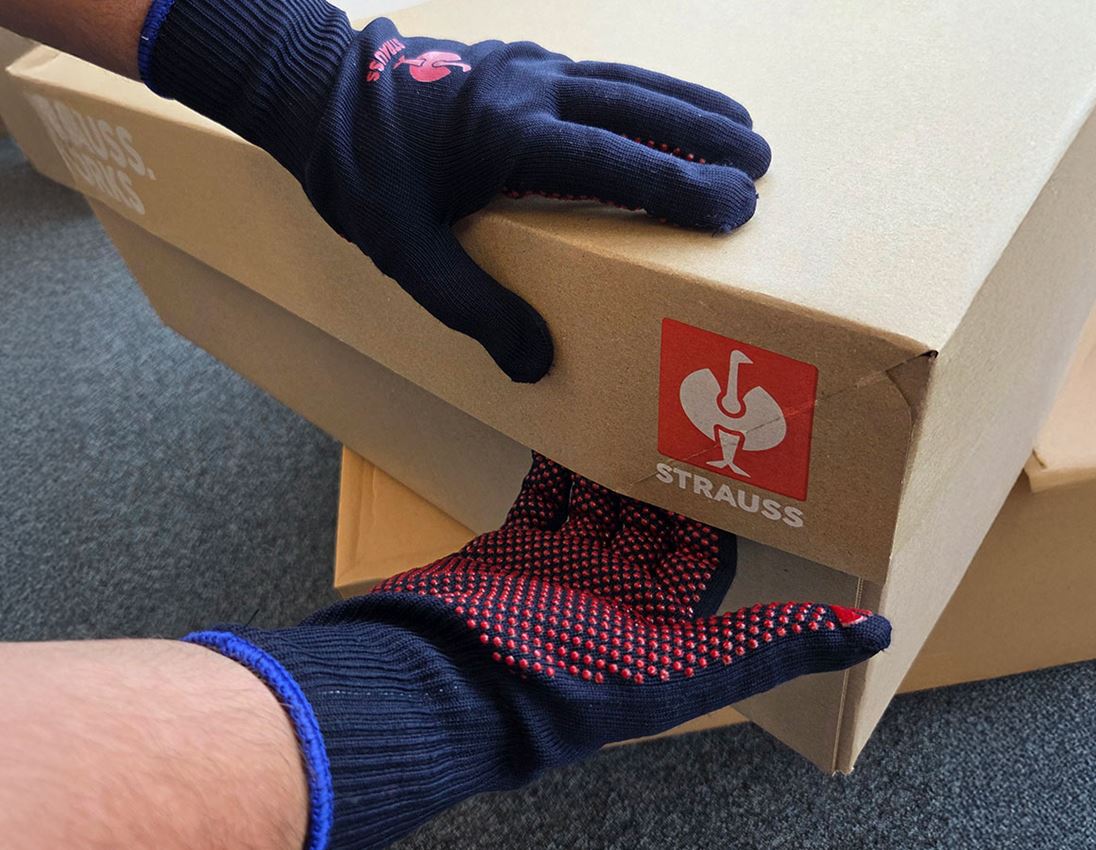 Offers of the month: PVC knitted gloves Rondo + blue