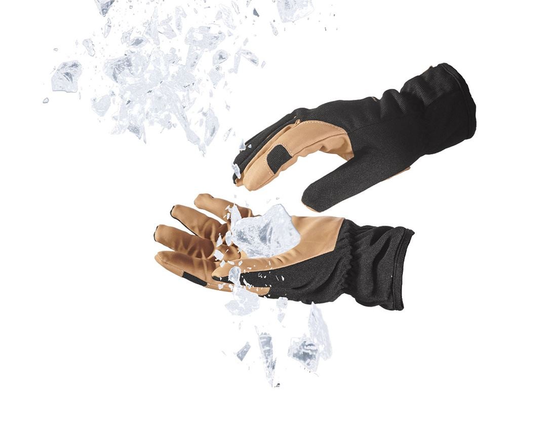 Coated: Assembly winter gloves Intense light + black/brown 2