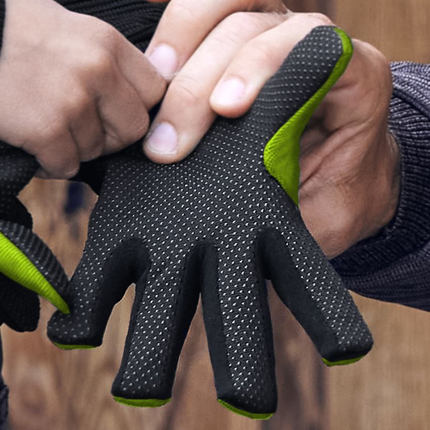 Accessories: e.s. Children's winter gloves Fleece Comfort + high-vis yellow/black 2