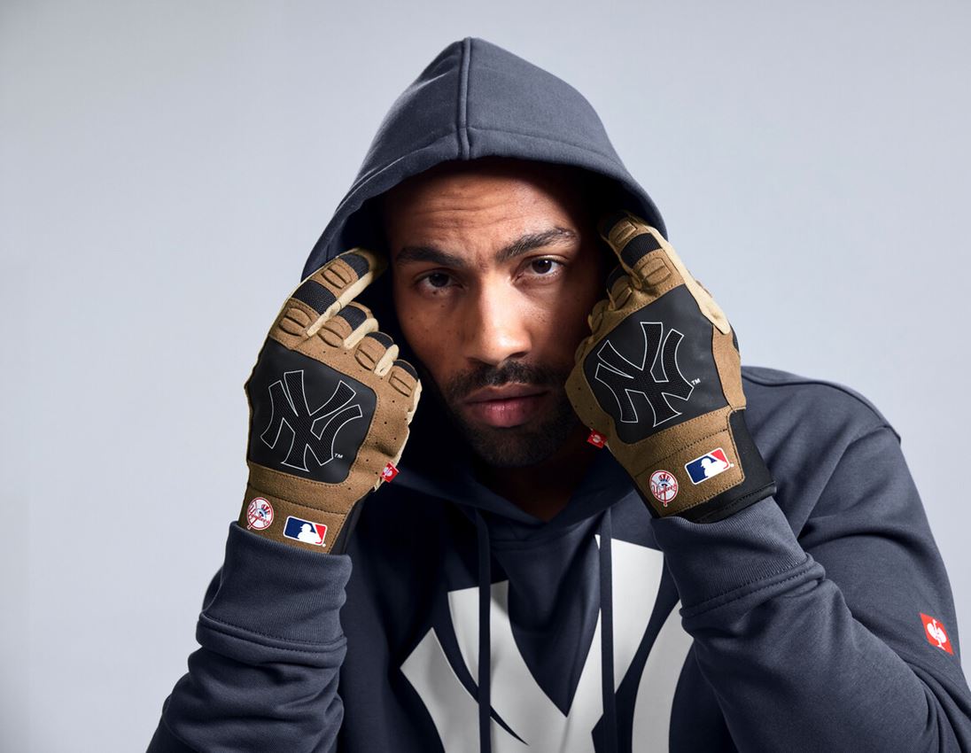Hybrid: MLB™ Mechanic's gloves + NY brown/black