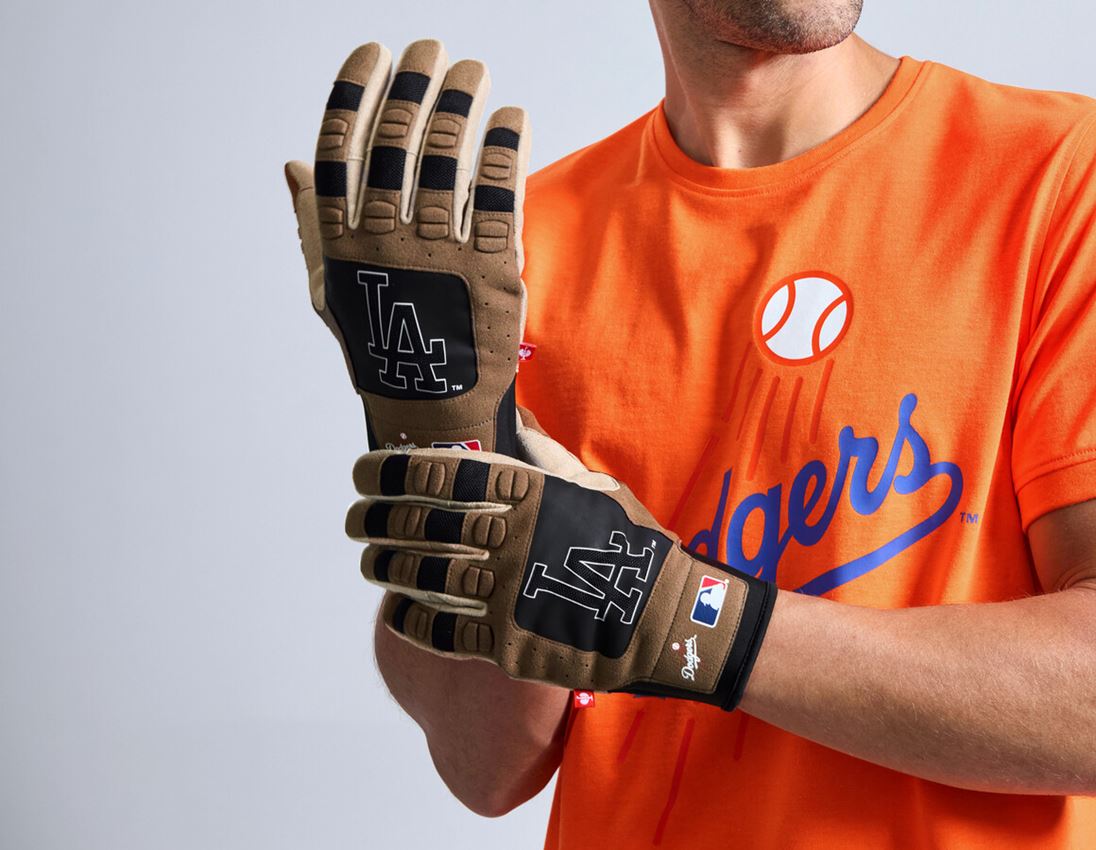 Hybrid: MLB™ Mechanic's gloves + LA brown/black