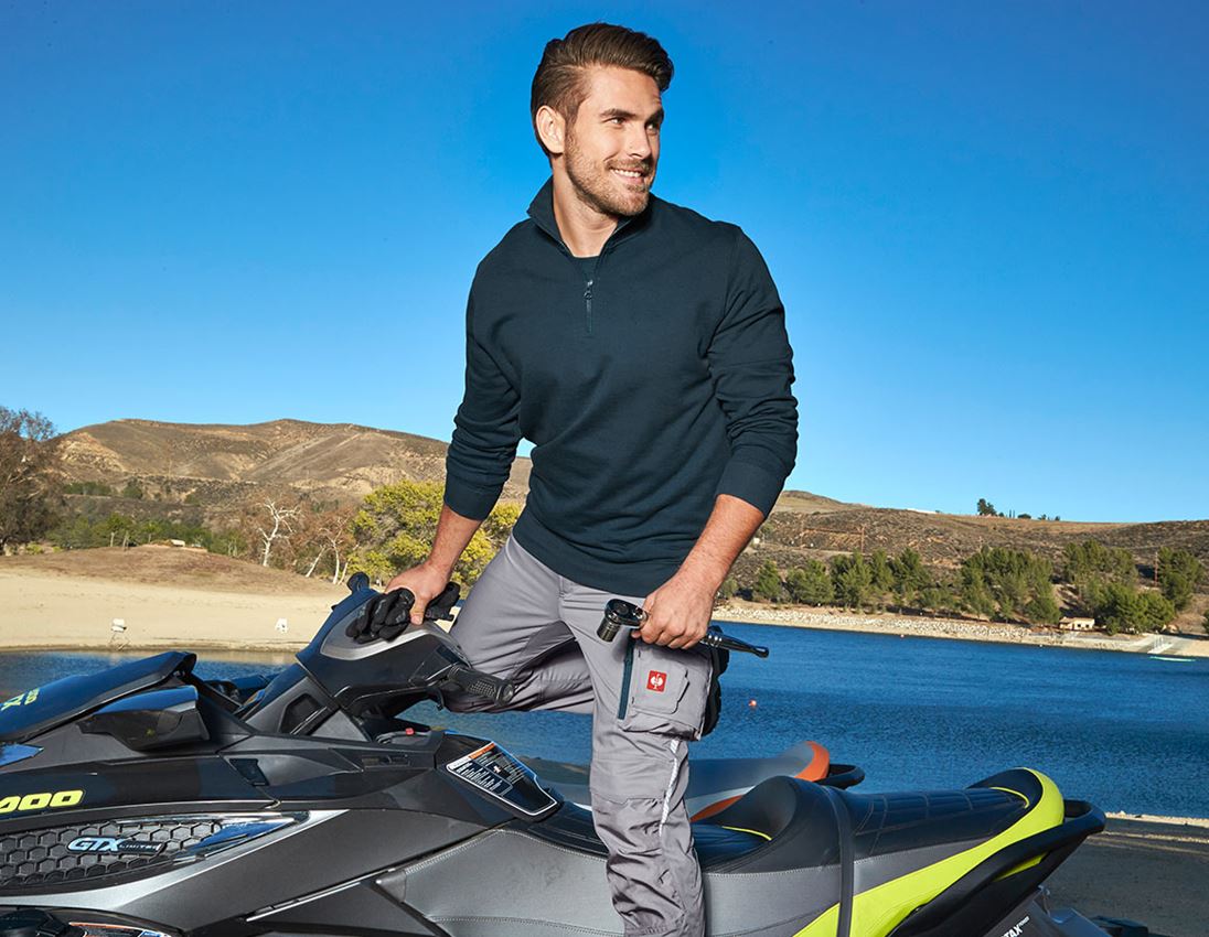 Shirts, Pullover & more: e.s. ZIP-sweatshirt poly cotton + seablue 2