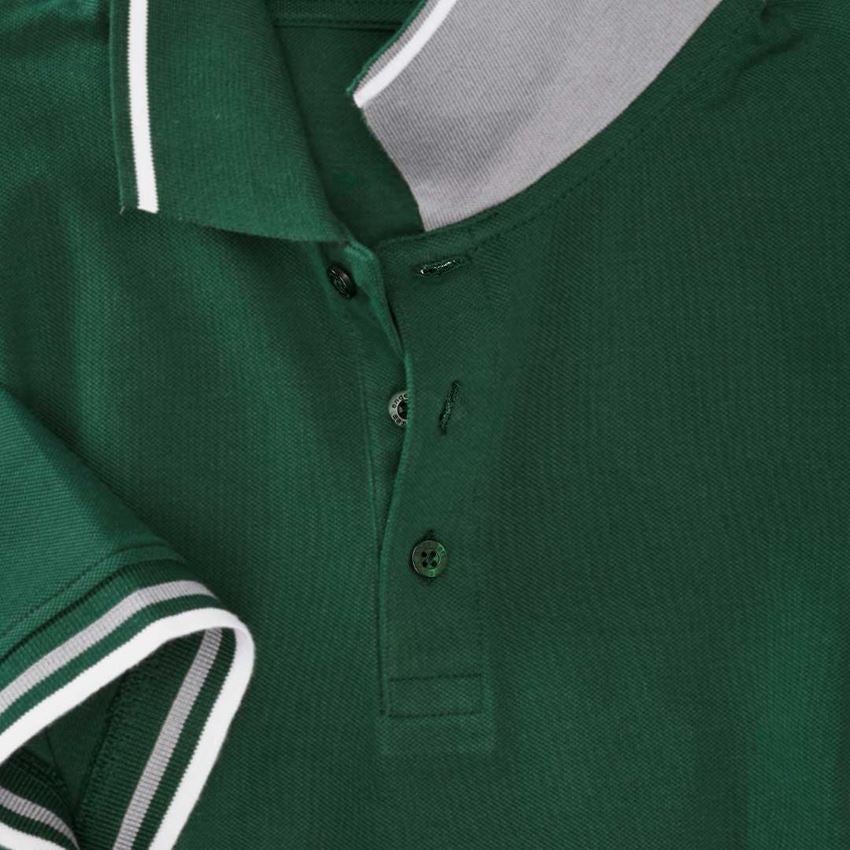 Topics: e.s. Polo shirt cotton Deluxe Colour + green/aluminium 2