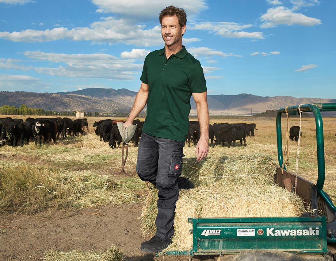 Topics: e.s. Functional polo shirt poly cotton + green 1
