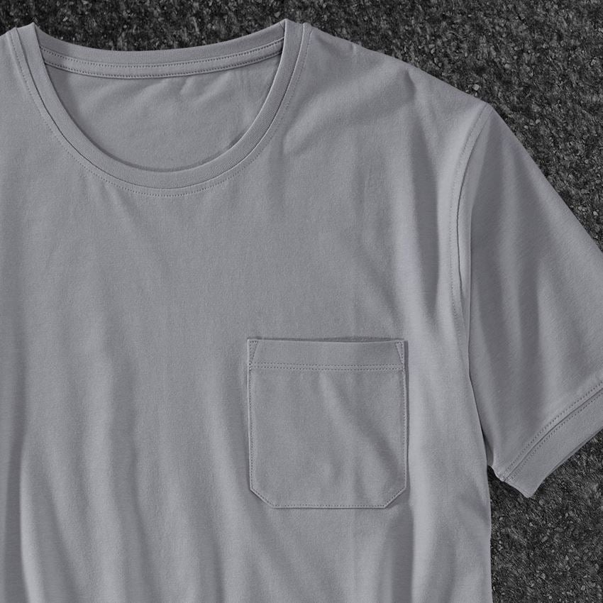 Shirts, Pullover & more: e.s. T-shirt cotton stretch Pocket + platinum 2