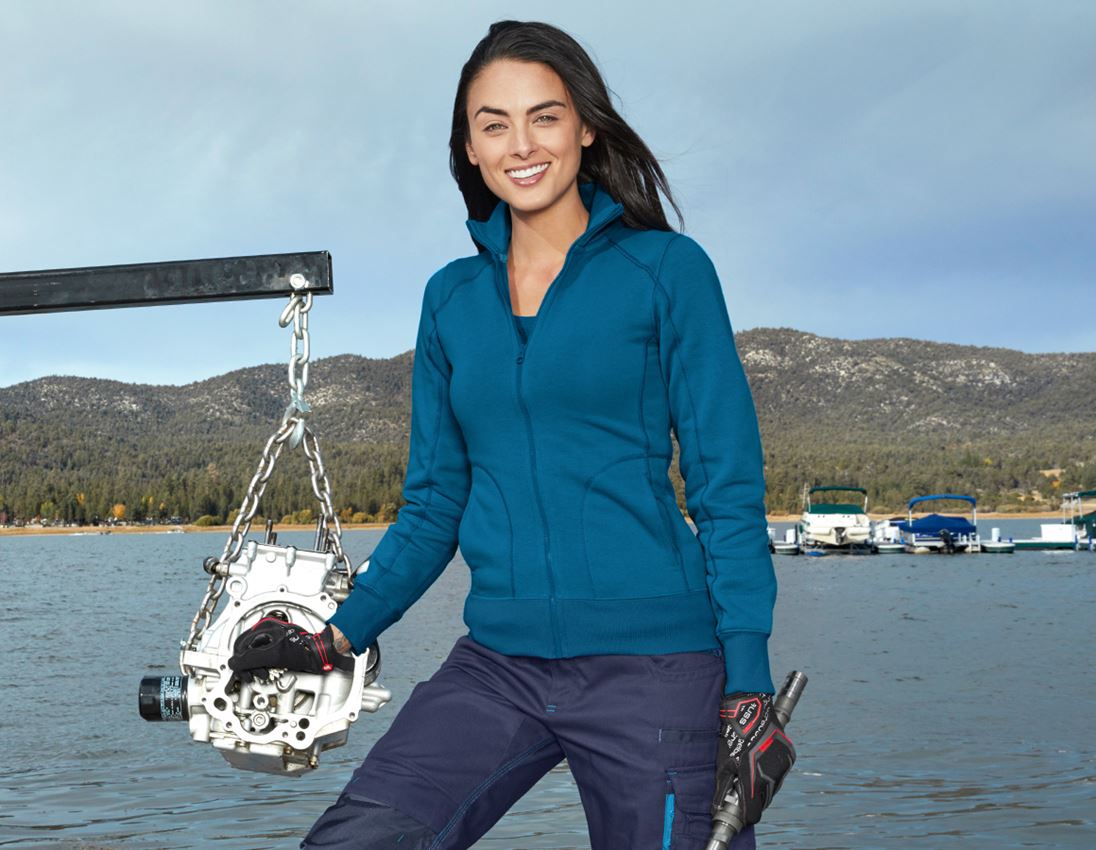 Shirts, Pullover & more: e.s. Sweat jacket poly cotton, ladies' + atoll
