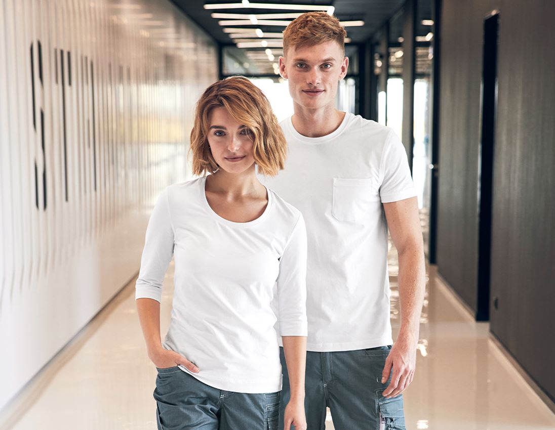 Topics: e.s. Shirt 3/4 sleeve cotton stretch, ladies' + white 2