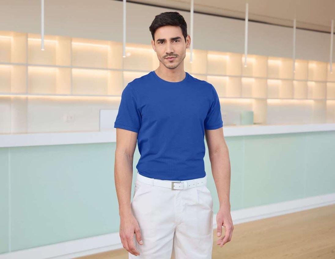 Shirts, Pullover & more: e.s. T-shirt cotton stretch + gentianblue