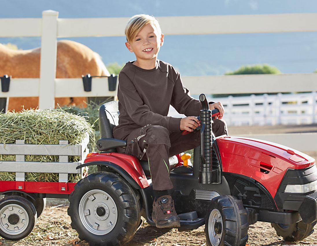 Shirts, Pullover & more: e.s. Sweatshirt cotton stretch, children's + chestnut 1