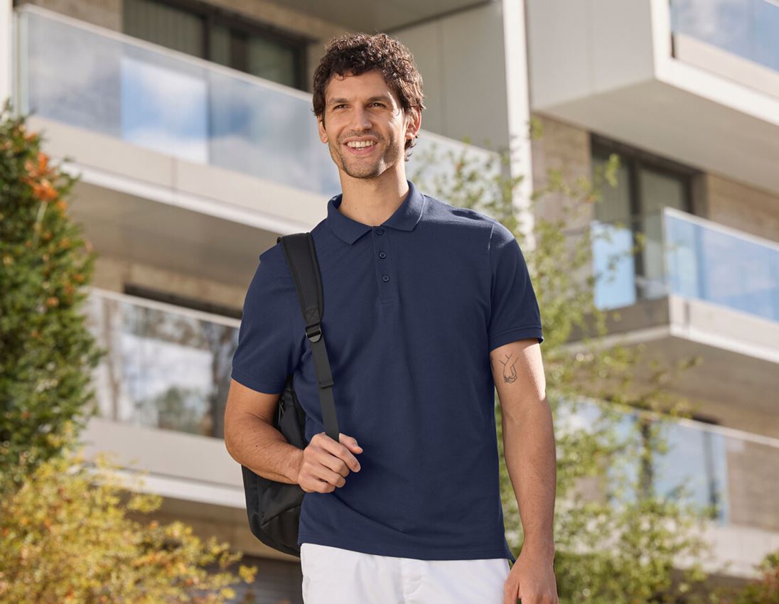 Topics: Pique-Polo e.s.industry + navy 1