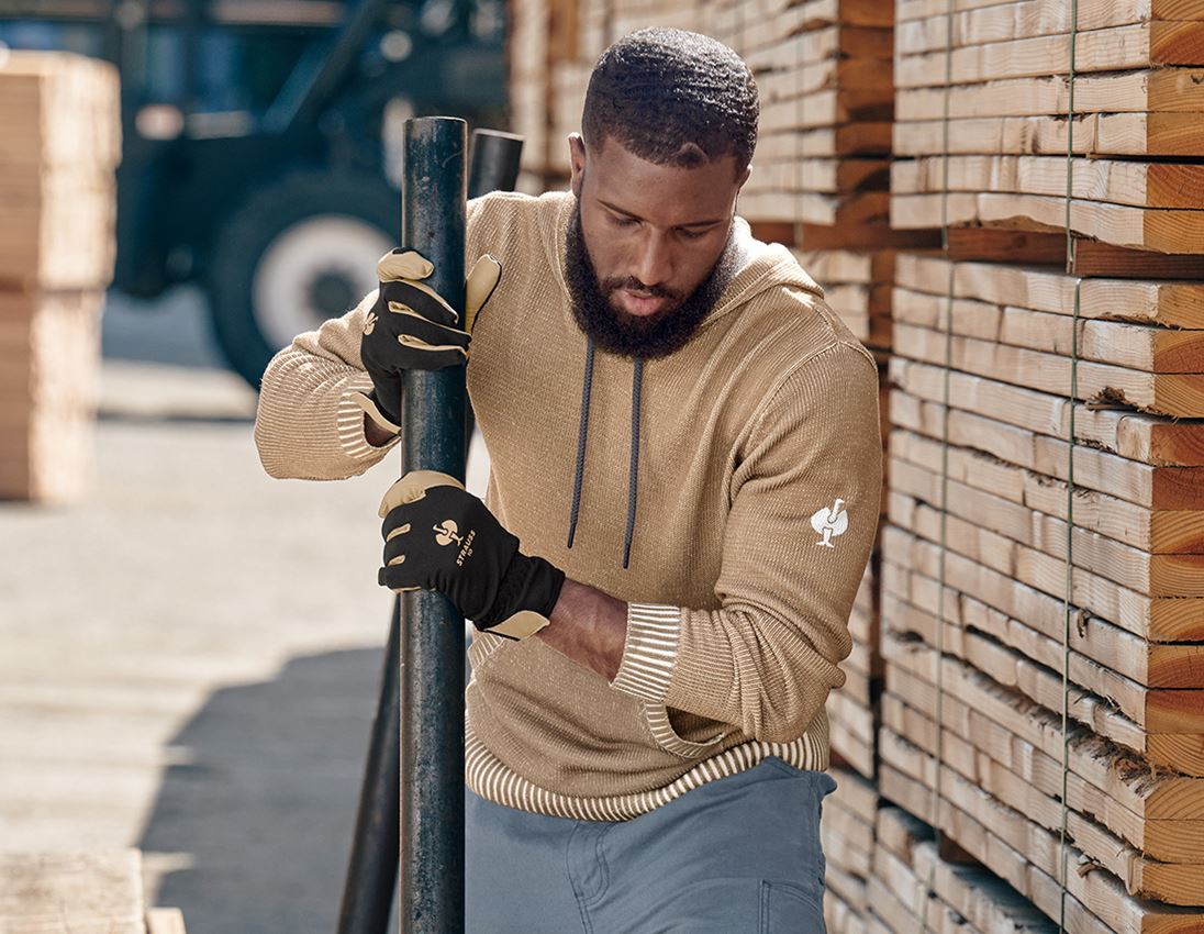 Topics: Knitted hoody e.s.iconic + almondbrown 1