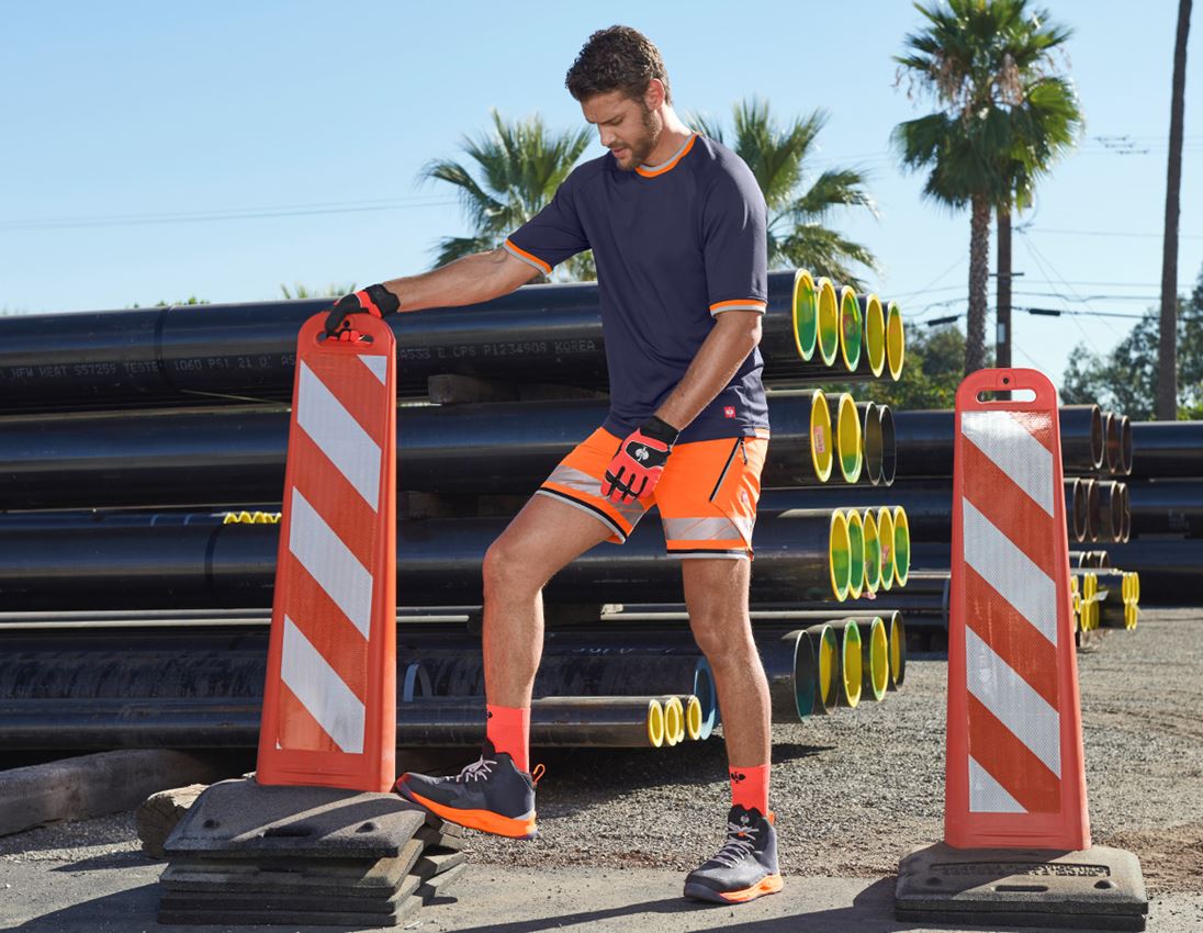 Shirts, Pullover & more: Functional t-shirt e.s.ambition + navy/high-vis orange 1