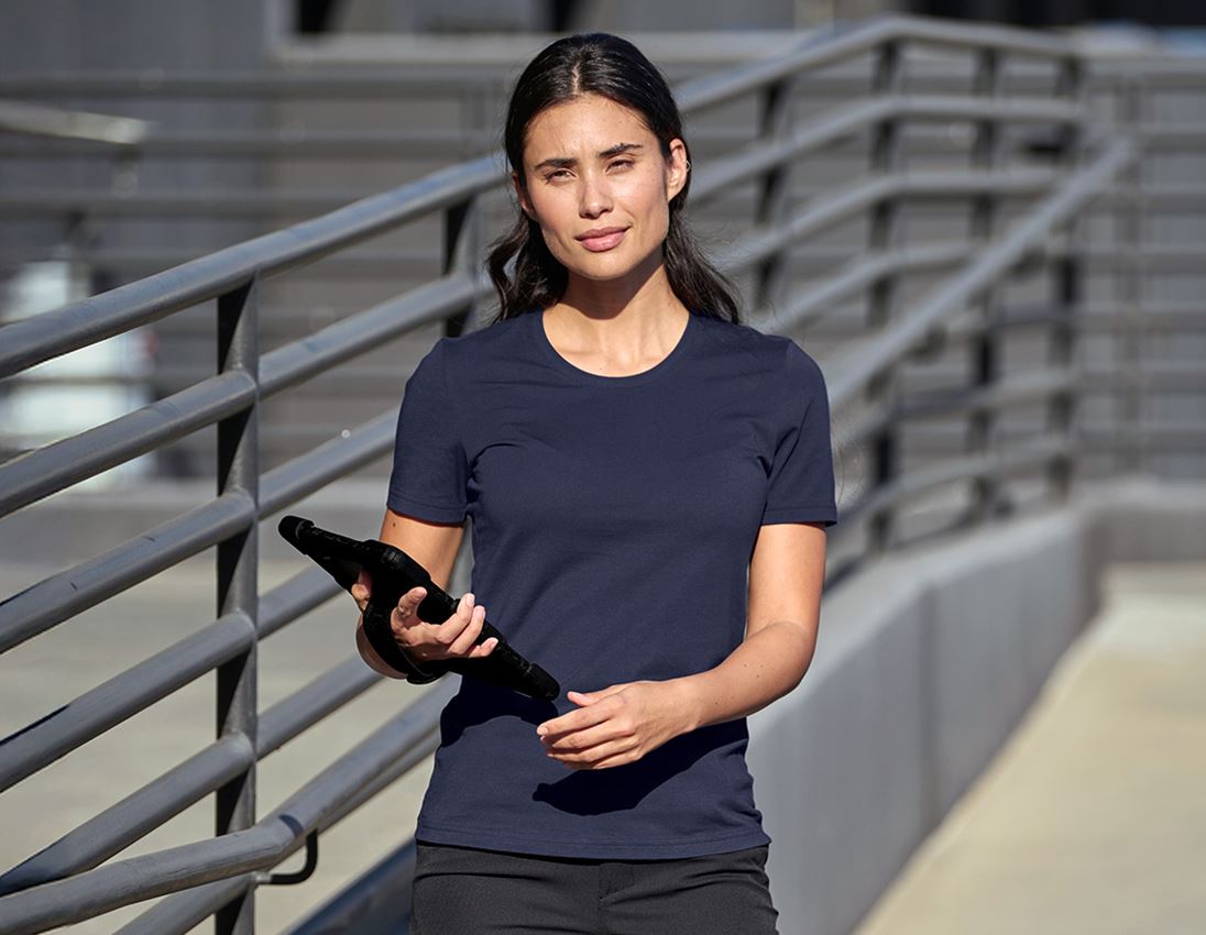 Topics: e.s. T-shirt cotton light, ladies' + navy