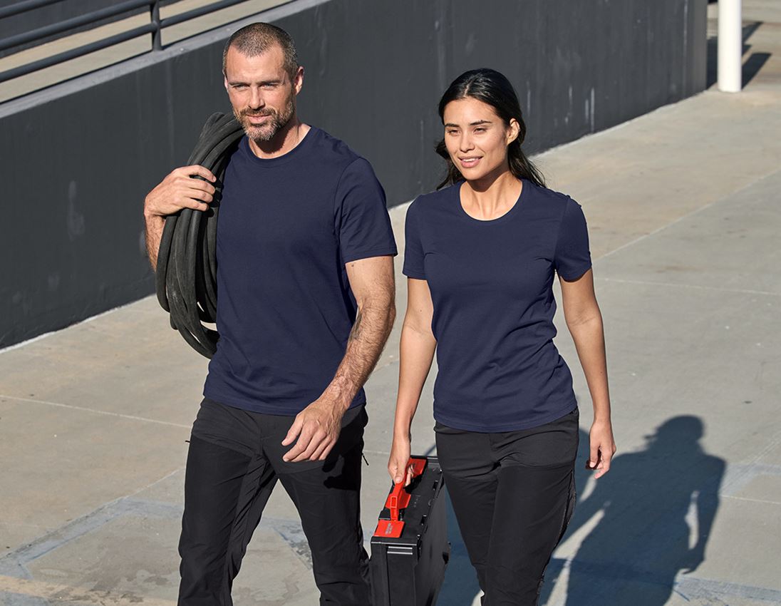 Topics: e.s. T-shirt cotton light, ladies' + navy 2