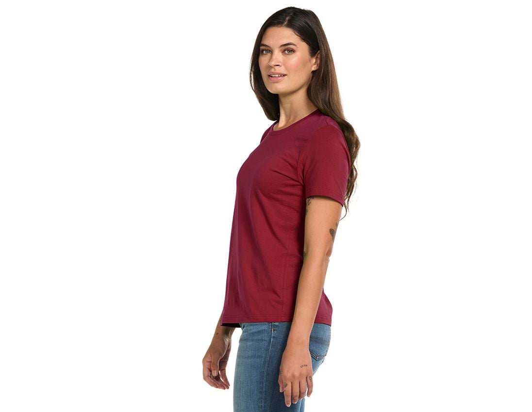 Shirts, Pullover & more: e.s. T-shirt cotton light, ladies' + bordeaux 1