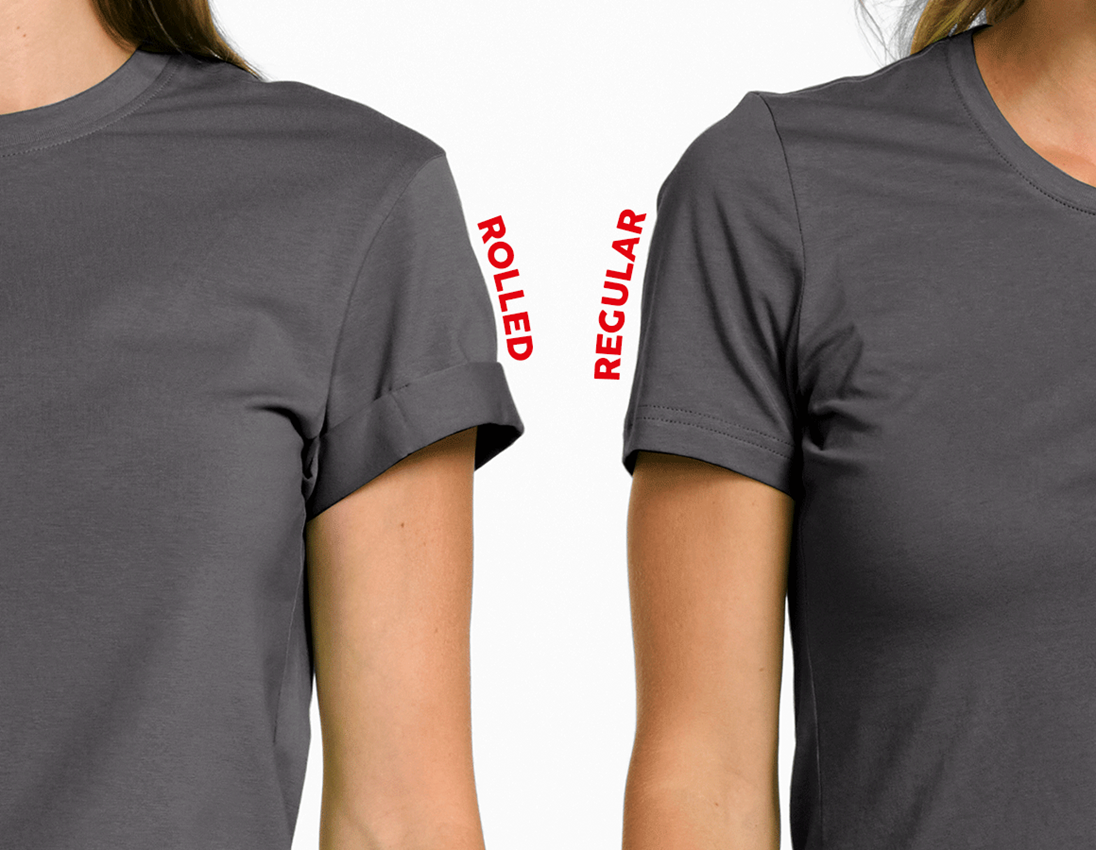 Shirts, Pullover & more: e.s. T-shirt cotton stretch rolled sleeve, ladies + bordeaux 3