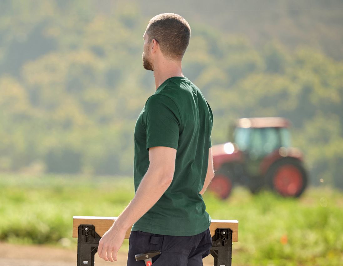 Shirts, Pullover & more: e.s. T-shirt cotton V-Neck + green 1