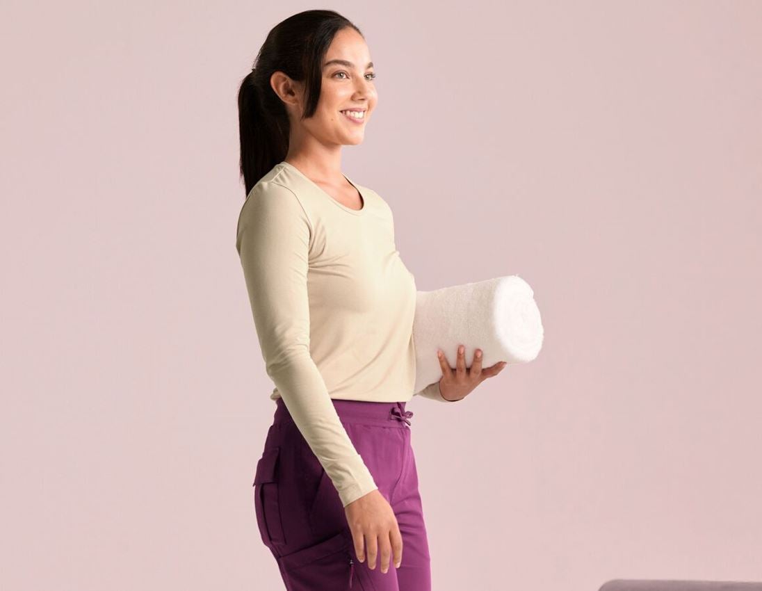 Clothing: Modal-Longsleeve e.s.avida, ladies' + jurabeige 1