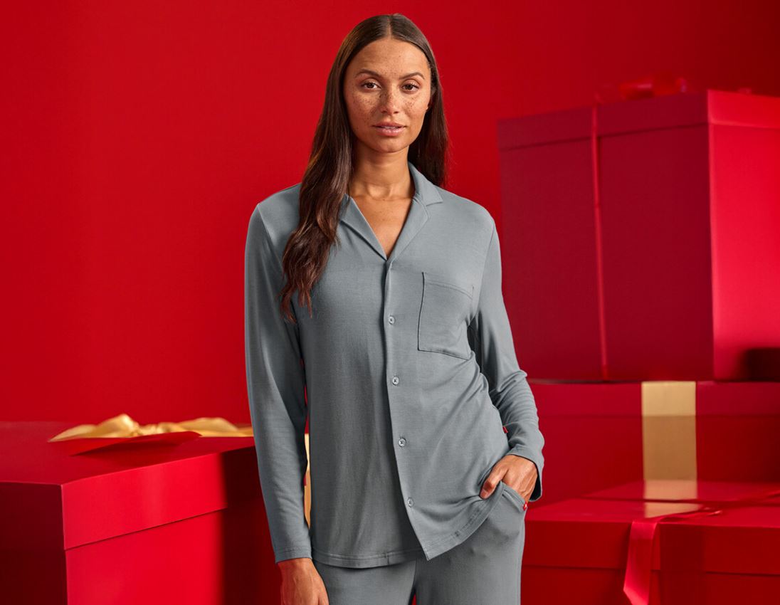 Accessories: e.s. Modal pyjama top, ladies' + nordicgrey