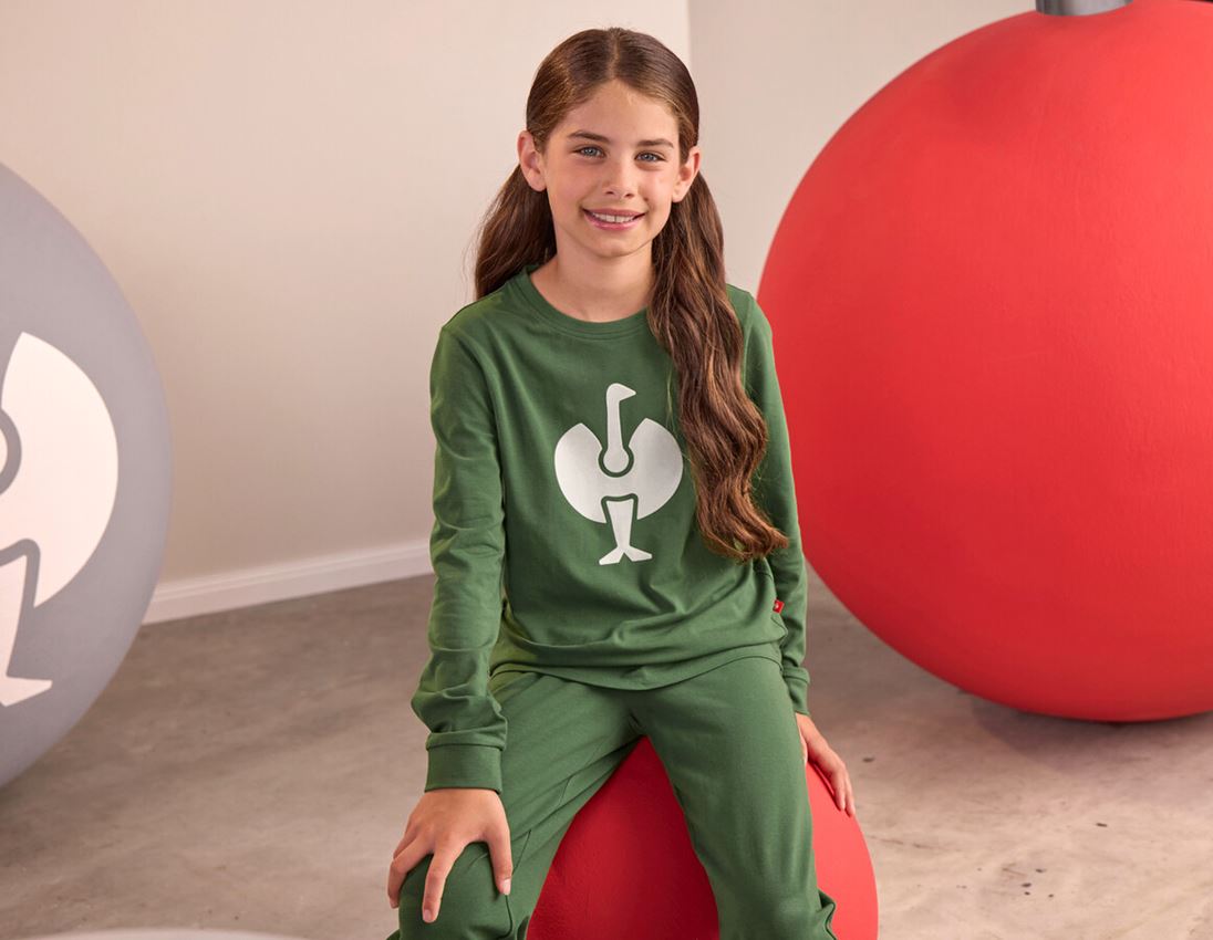 New Products: e.s. Pyjama longsleeve cotton stretch, children’s + nordicgreen