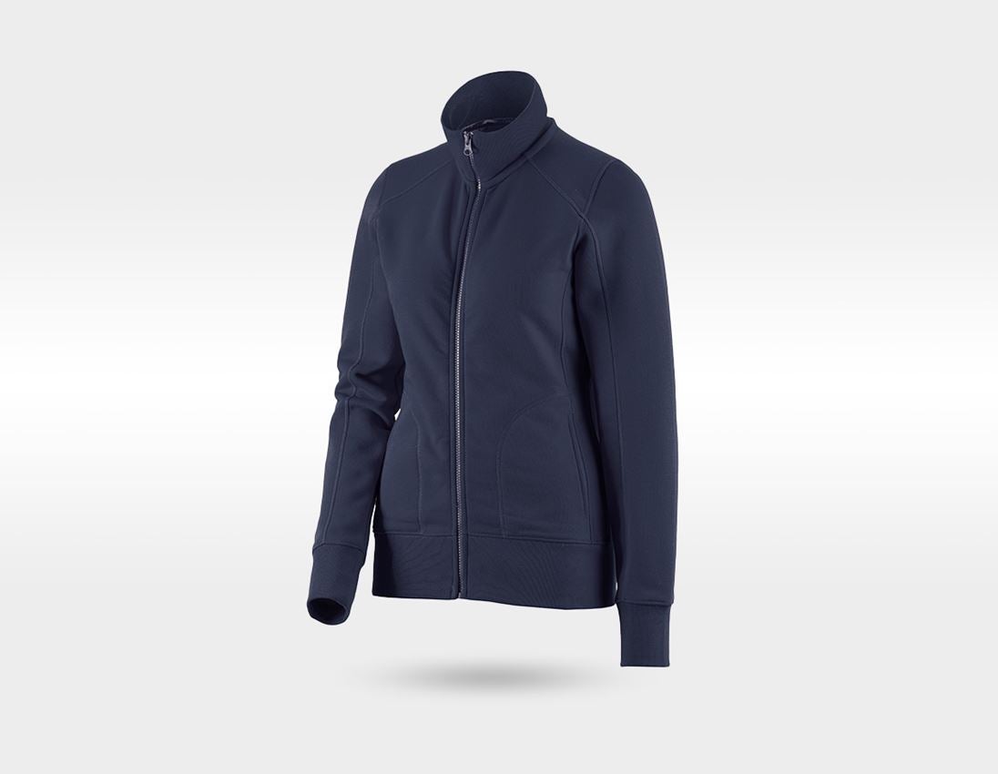 Clothing: SET: Sweatjacket+hoody sweatjacket poly cotton, l. + navy
