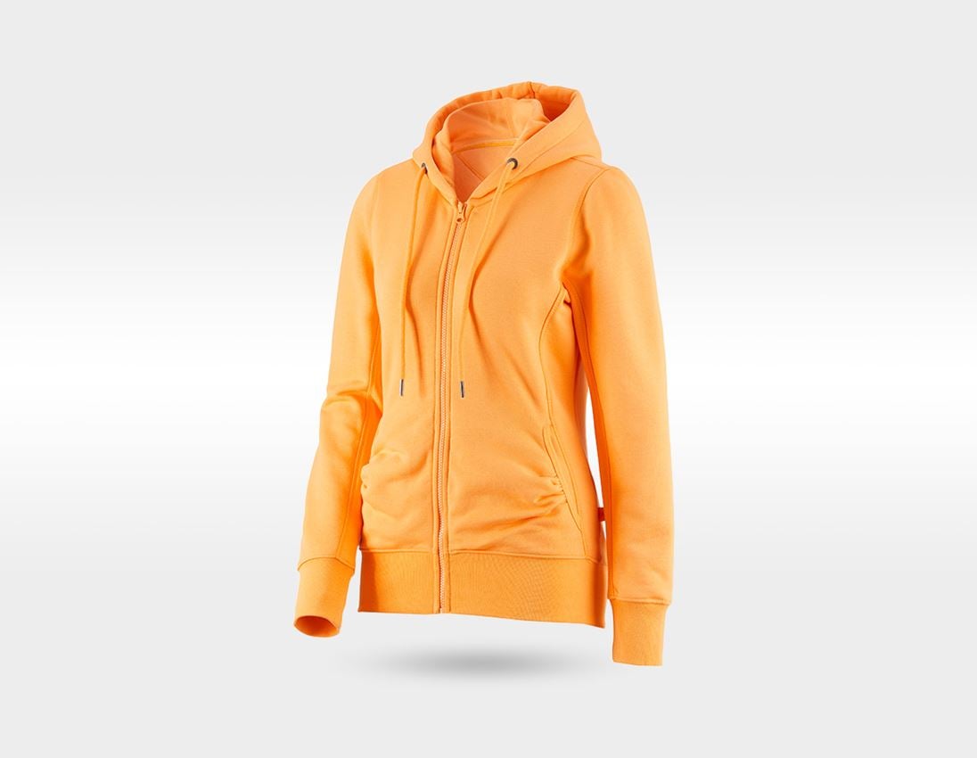 Clothing: SET: Sweatjacket+hoody sweatjacket poly cotton, l. + lightorange 1