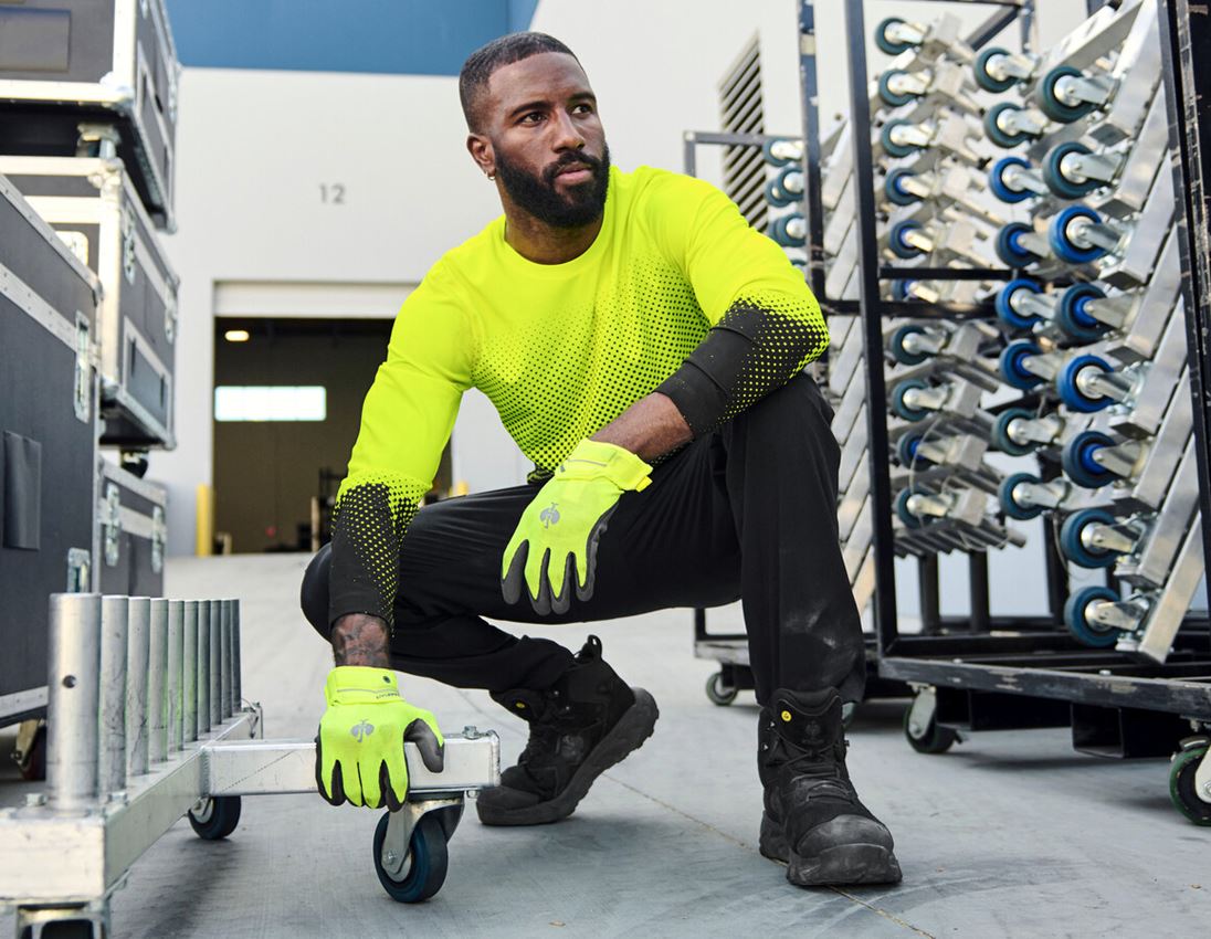 Clothing: Functional longsleeve e.s.t:aktik + high-vis yellow/black 2