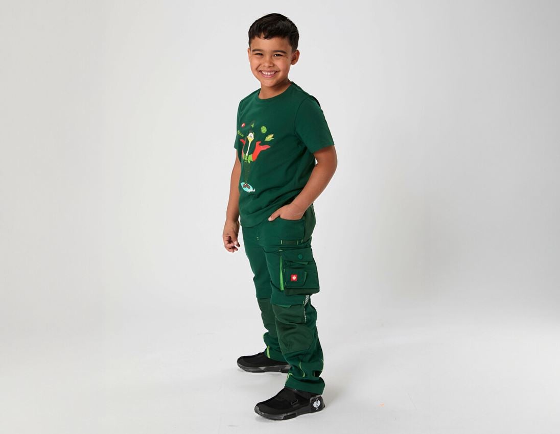Shirts, Pullover & more: e.s. T-Shirt cotton stretch engelbird, children's + engelbird9/green 1