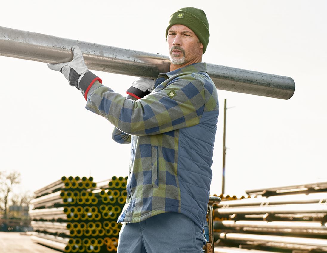 Shirts, Pullover & more: Allseason check shirt e.s.iconic + mountaingreen/oxidblue 1