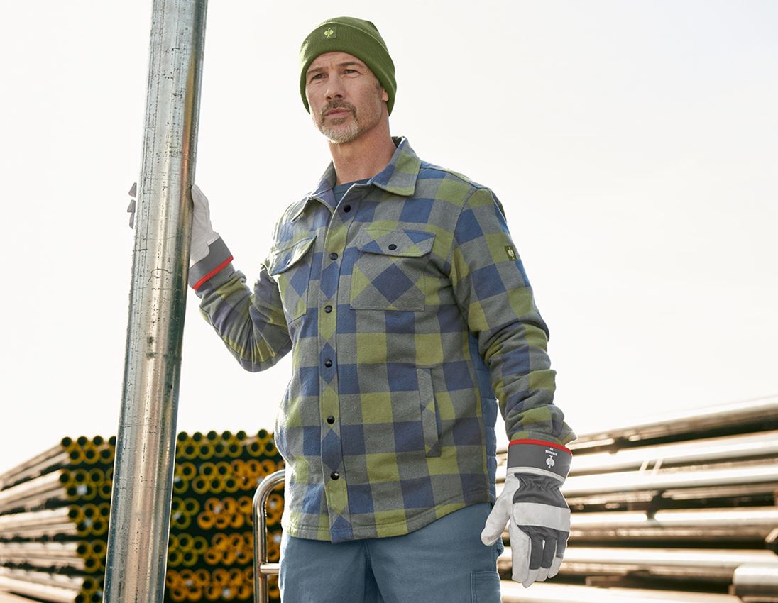 Shirts, Pullover & more: Allseason check shirt e.s.iconic + mountaingreen/oxidblue