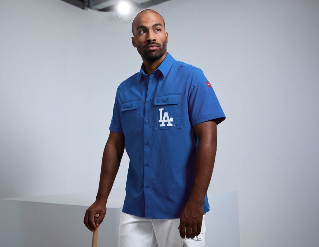 Clothing: MLB™ Work shirt short sleeved + LA blue