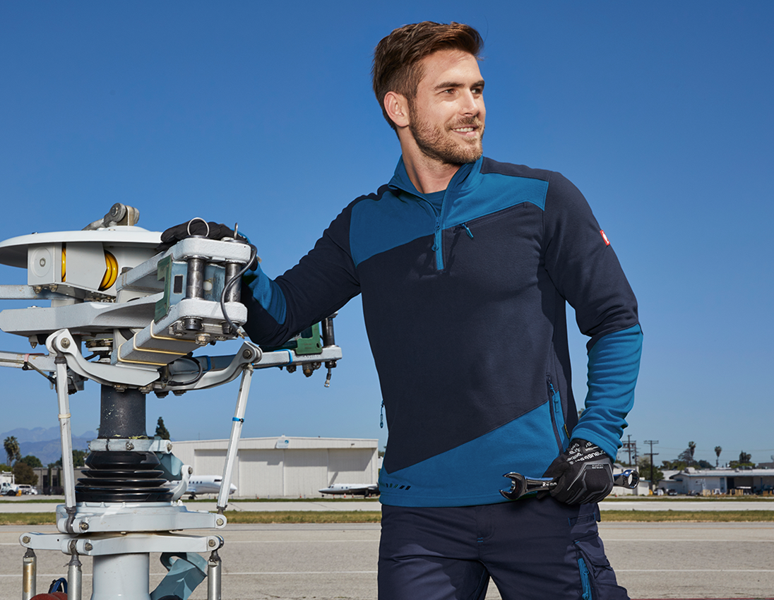 Shirts, Pullover & more: Fleece troyer e.s.motion 2020 + navy/atoll