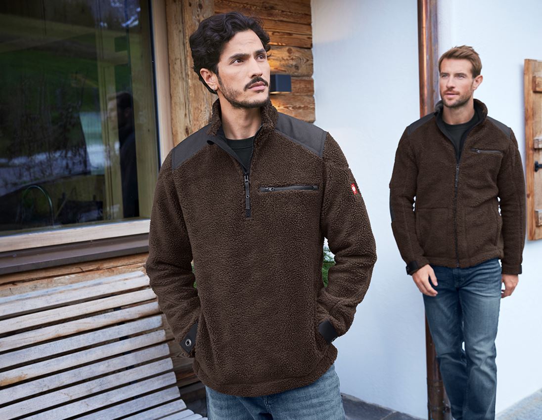 Shirts, Pullover & more: Faux fur Troyer e.s.roughtough + bark 2