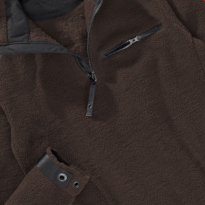 Shirts, Pullover & more: Faux fur Troyer e.s.roughtough + bark 2