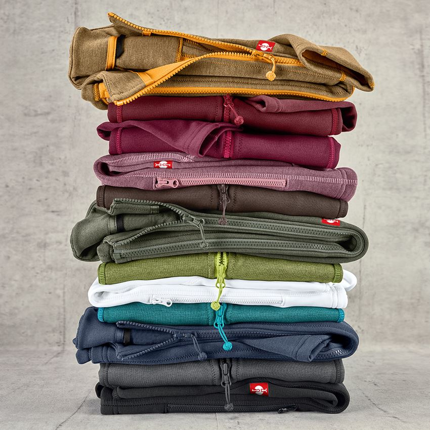 Work Jackets: e.s. Functional sweat jacket melange, ladies' + black 2