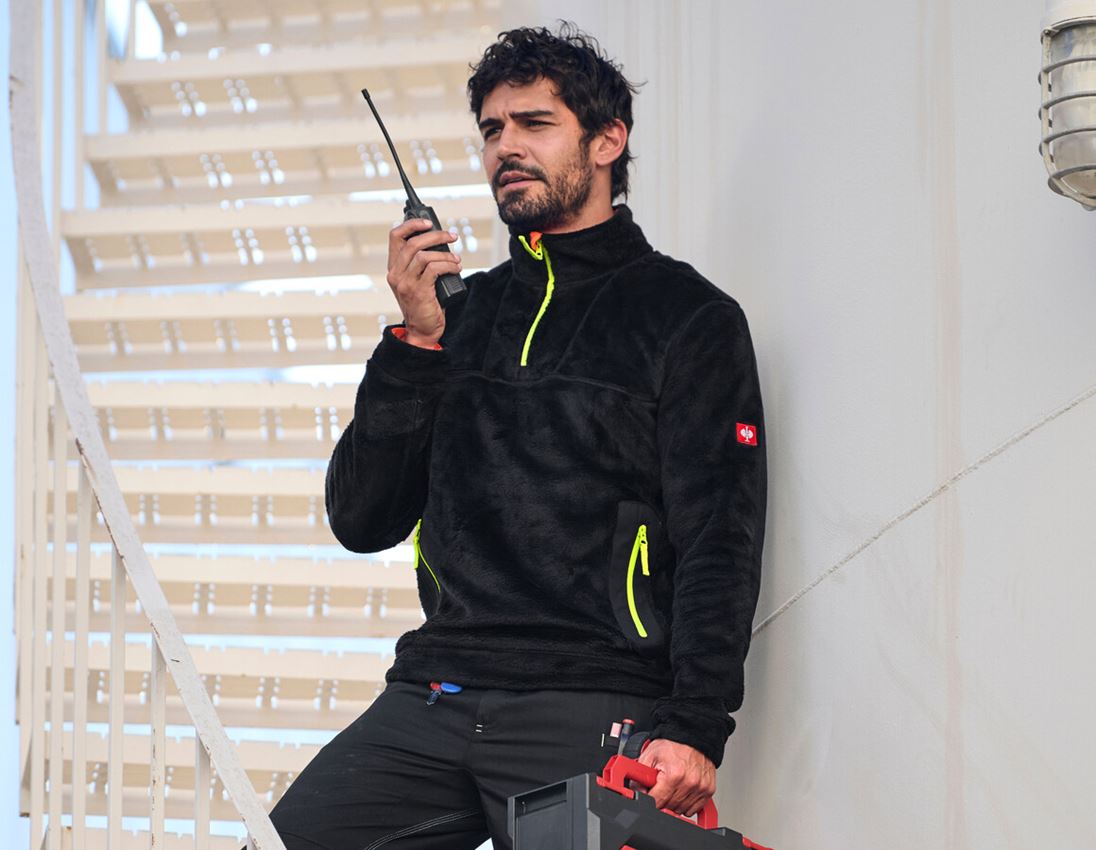 Shirts, Pullover & more: Troyer Highloft e.s.motion 2020 + black/high-vis yellow/high-vis orange