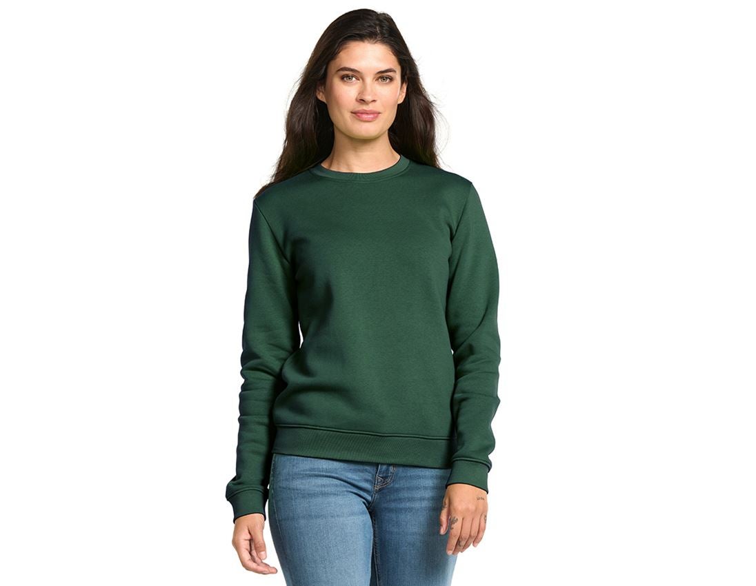 Shirts, Pullover & more: e.s. Sweatshirt poly cotton, ladies' + green