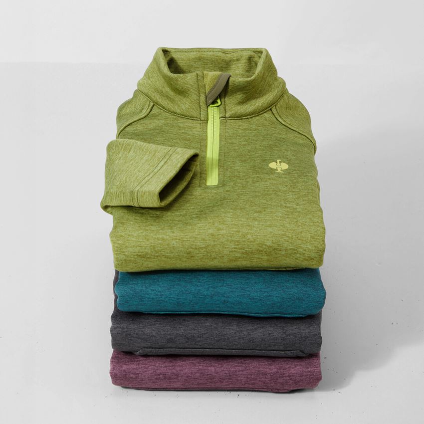 Shirts, Pullover & more: Troyer thermo stretch e.s.trail, children's + black melange 2