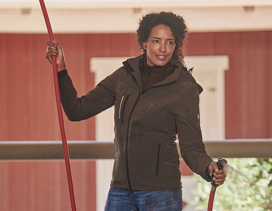 Work Jackets: 3 in 1 functional jacket e.s.vision, ladies' + chestnut