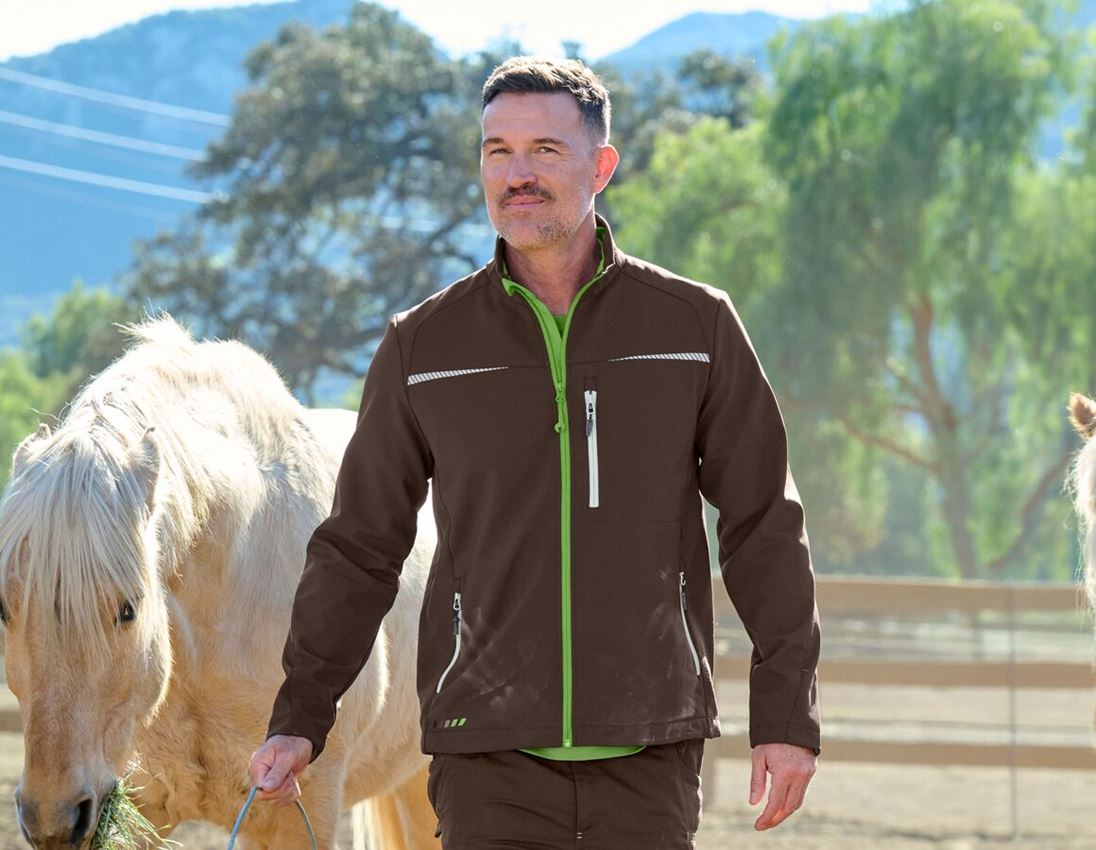 Work Jackets: Softshell jacket e.s.motion 2020 + chestnut/seagreen