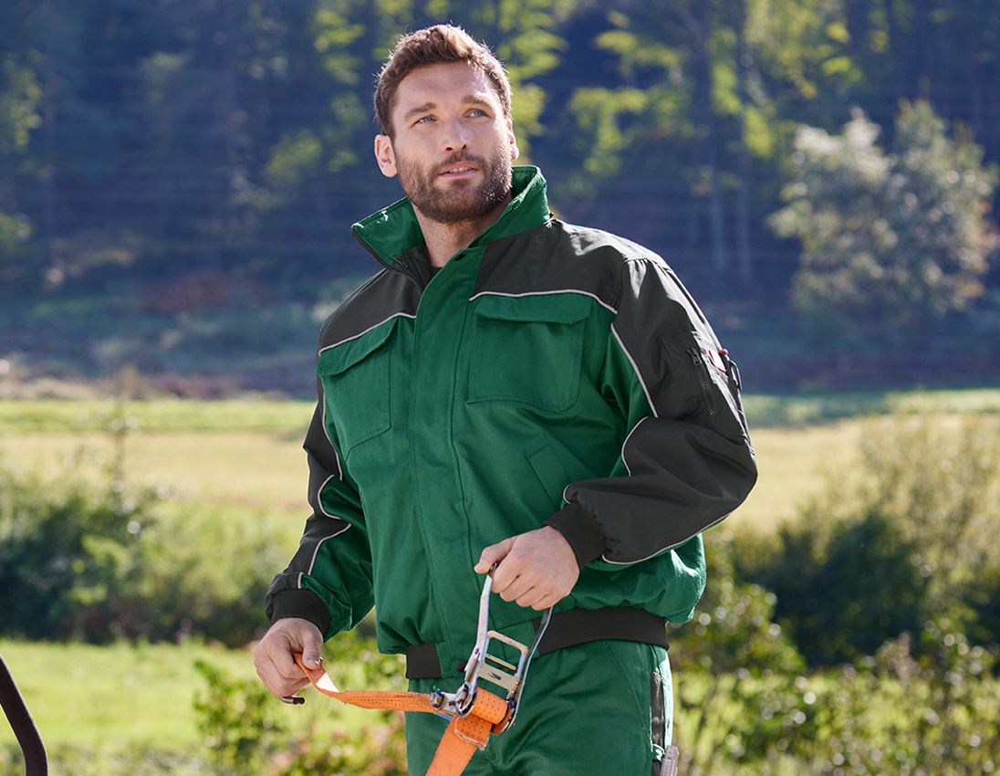 Work Jackets: Functional jacket e.s.image + green/black