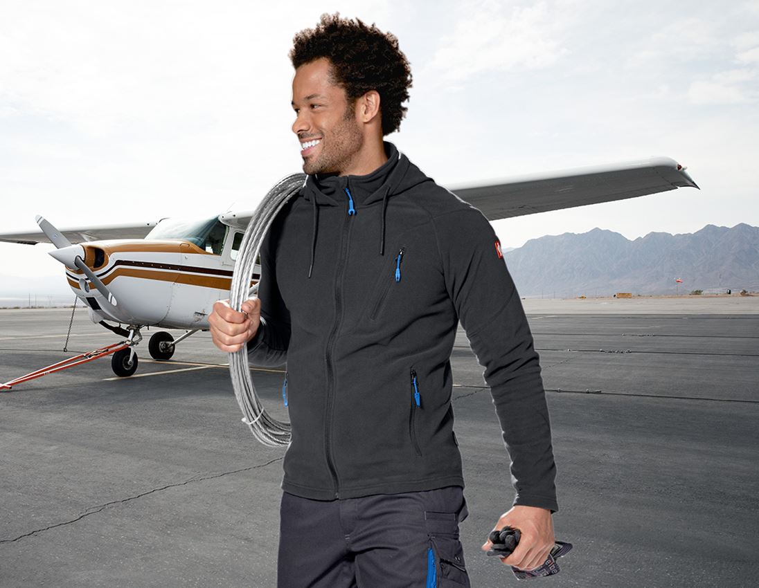 Work Jackets: Hooded fleece jacket e.s.motion 2020 + graphite 1