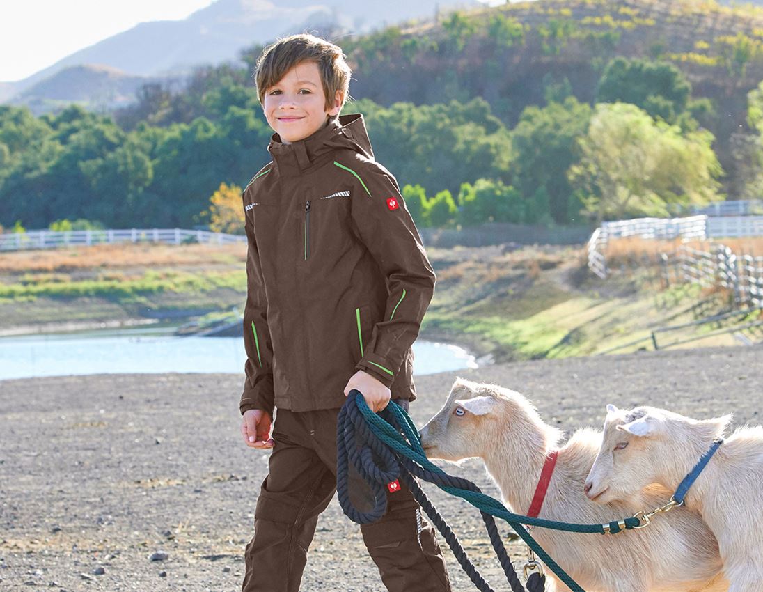 Jackets: 3 in 1 functional jacket e.s.motion 2020,  childr. + chestnut/seagreen 1