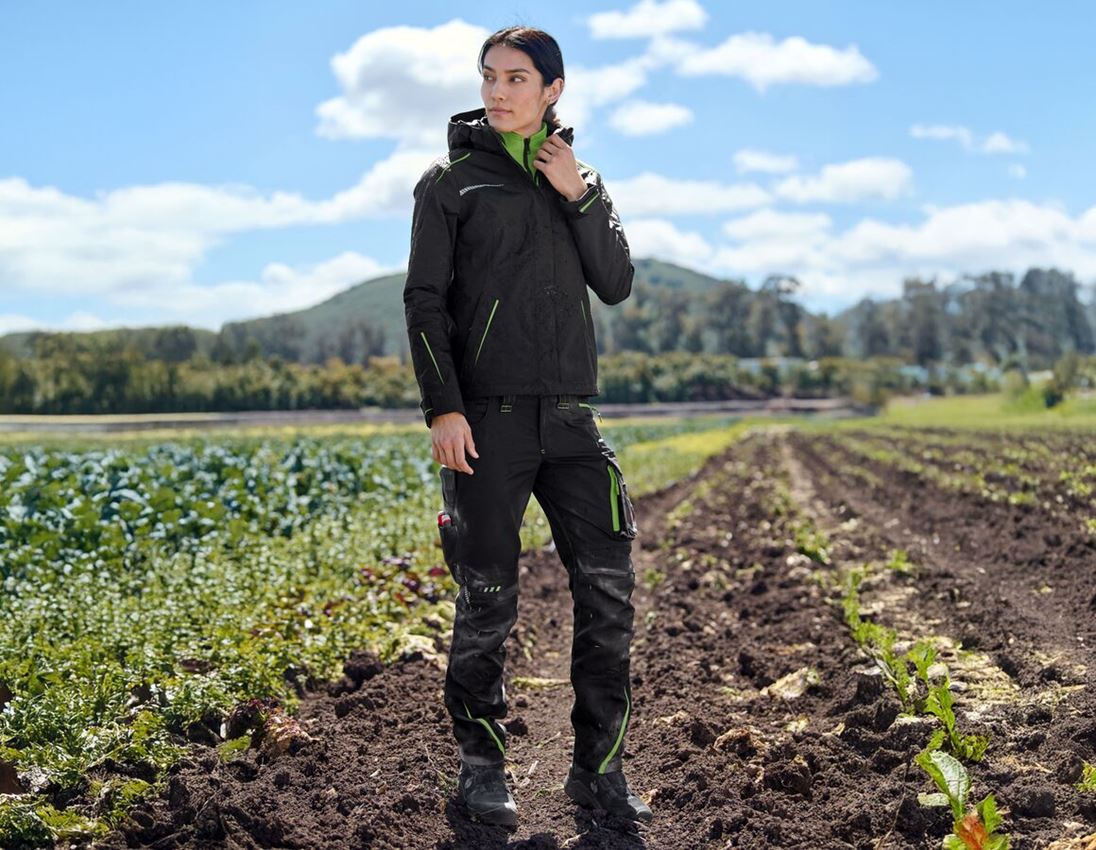 Work Jackets: 3 in 1 functional jacket e.s.motion 2020, ladies' + black/seagreen 3