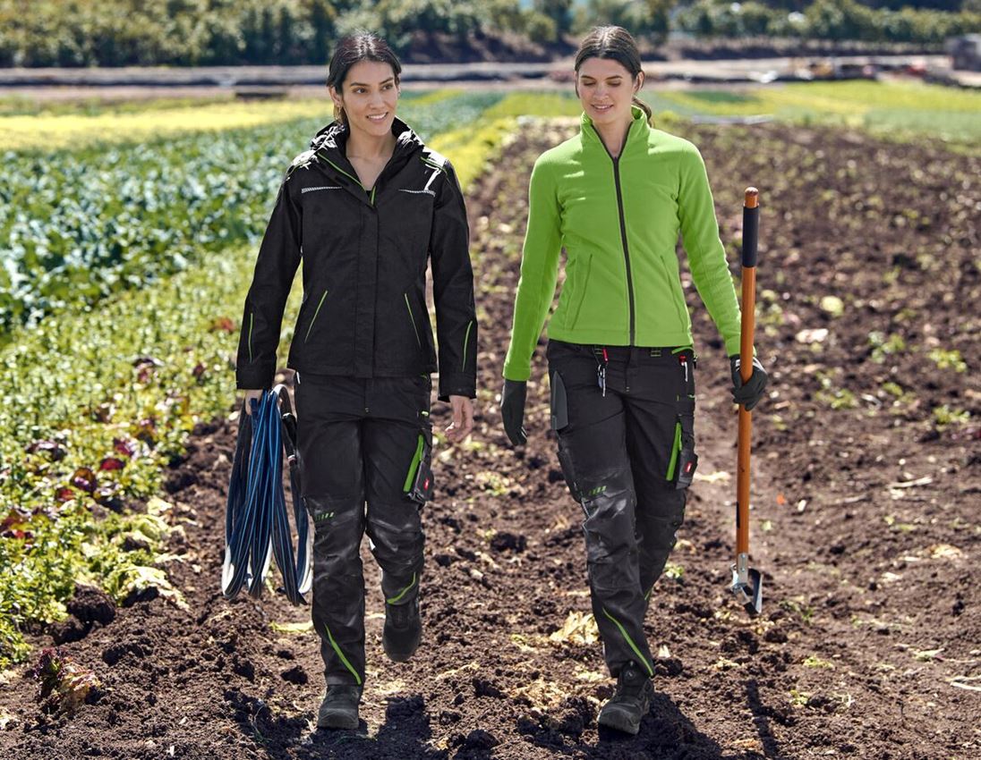 Work Jackets: 3 in 1 functional jacket e.s.motion 2020, ladies' + black/seagreen 4