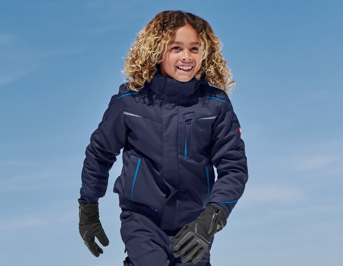 Jackets: Winter softshell jacket e.s.motion 2020,children's + navy/atoll