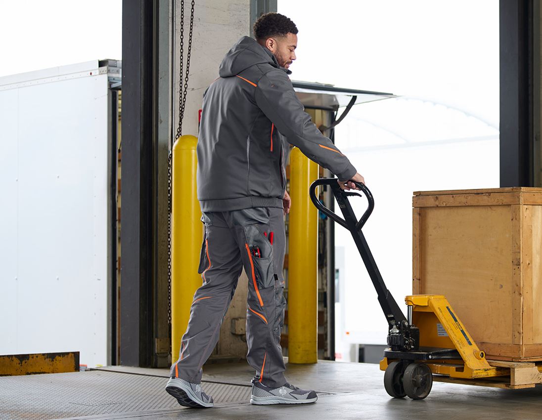 Work Jackets: Winter softshell jacket e.s.motion 2020, men's + anthracite/high-vis orange 3