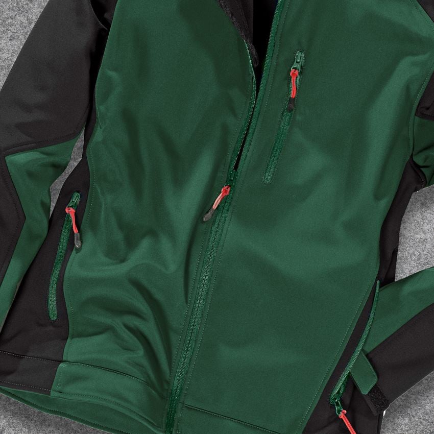 Work Jackets: Softshell Jacket dryplexx® softlight + green/black 2