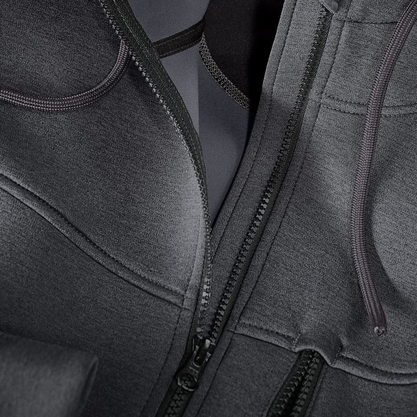 Topics: Hooded jacket climafoam e.s.dynashield + graphite melange 2